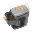 Compact Warm Black Plastic 5-Cup Drip Coffee Maker