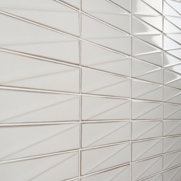 Ice White Glossy Ceramic Subway Wall Tile 3x12