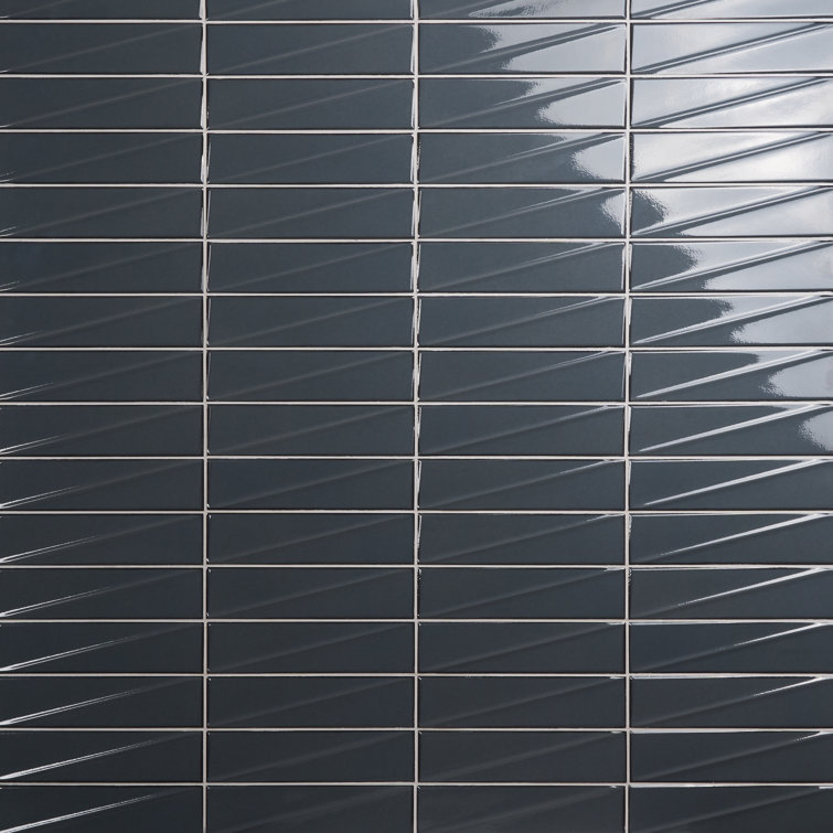 Storm Gray Glossy Ceramic Subway Wall Tile 3x12