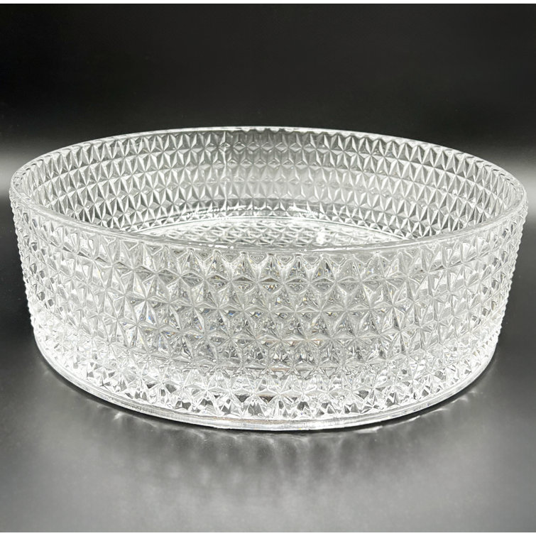 Clear Tempered Glass 16" Circular Bathroom Vessel Sink