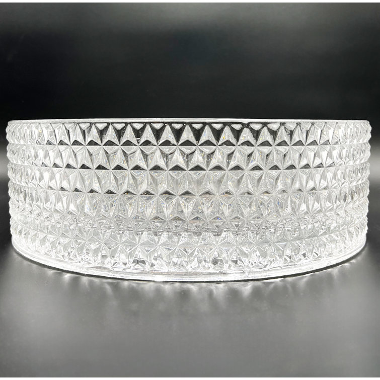 Clear Tempered Glass 16" Circular Bathroom Vessel Sink