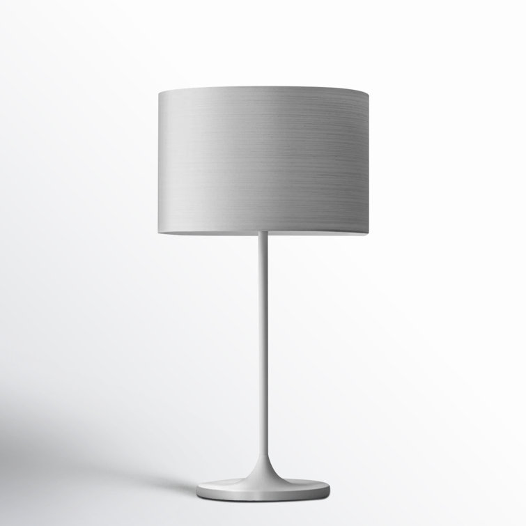 White Solid Brass Table Lamp with Japanese Paper Shade