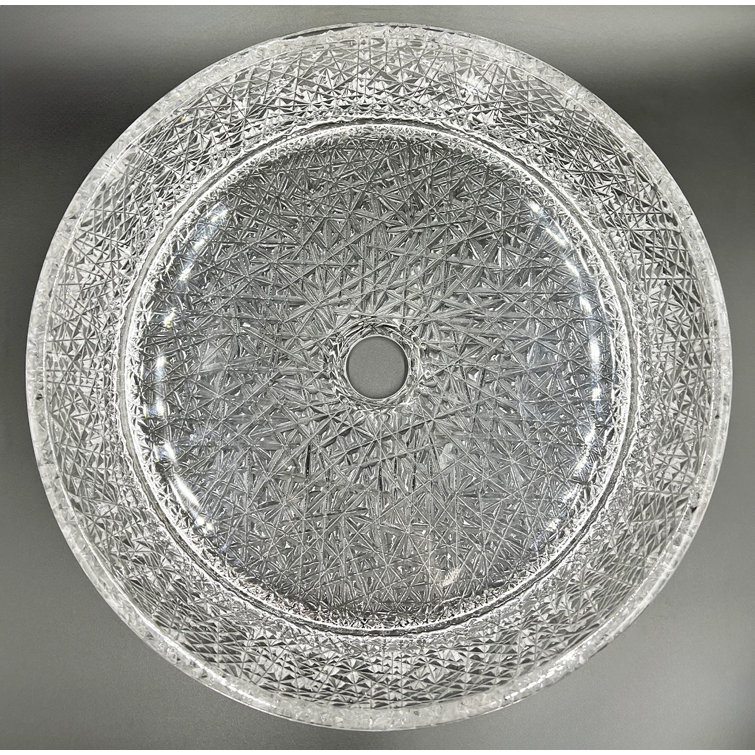 Stadium 16" Clear Tempered Glass Circular Vessel Sink