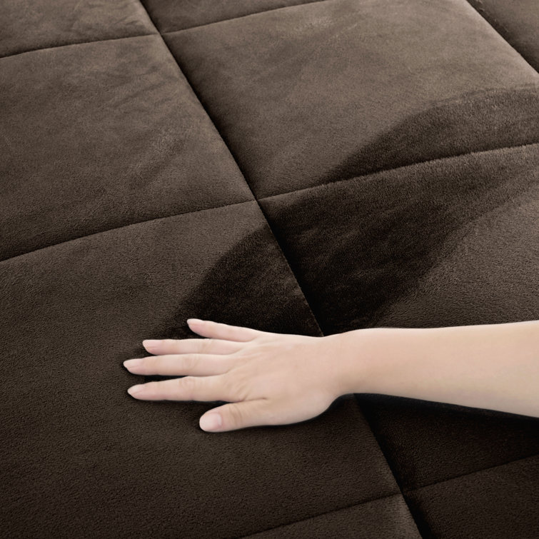 Full Chocolate Reversible Faux Fur Comforter Set