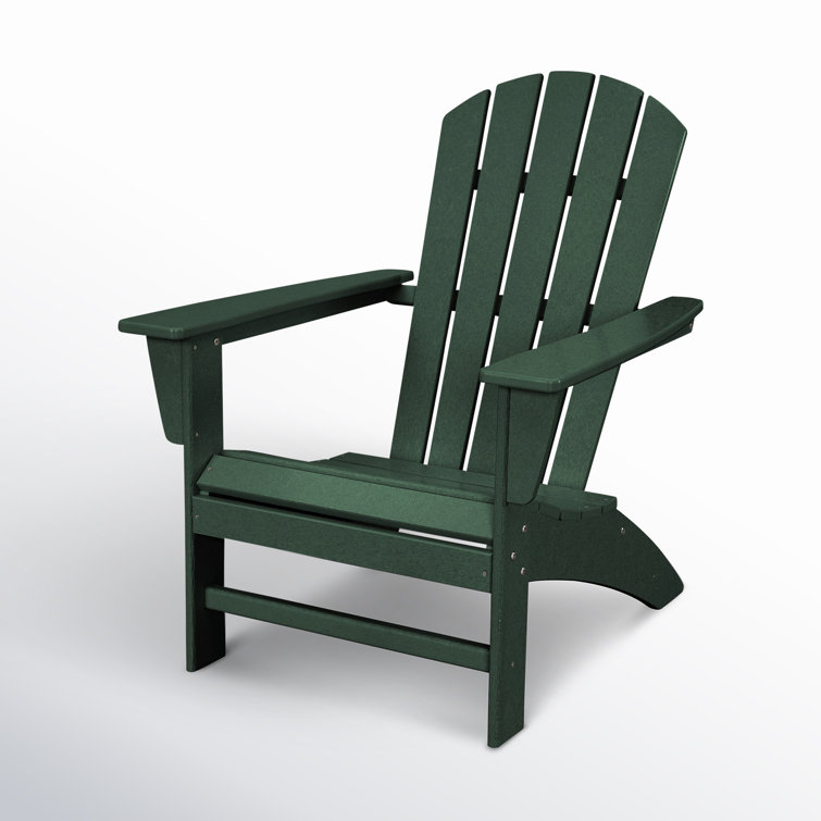 Green Polywood Nautical Adirondack Chair with Arms