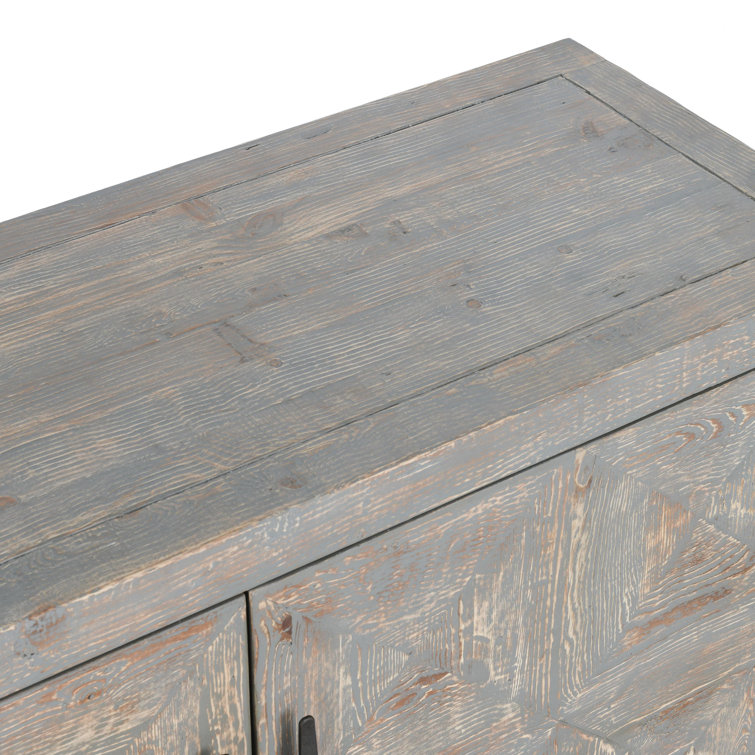 103.5'' Timeworn Gray Reclaimed Pine Wood Sideboard