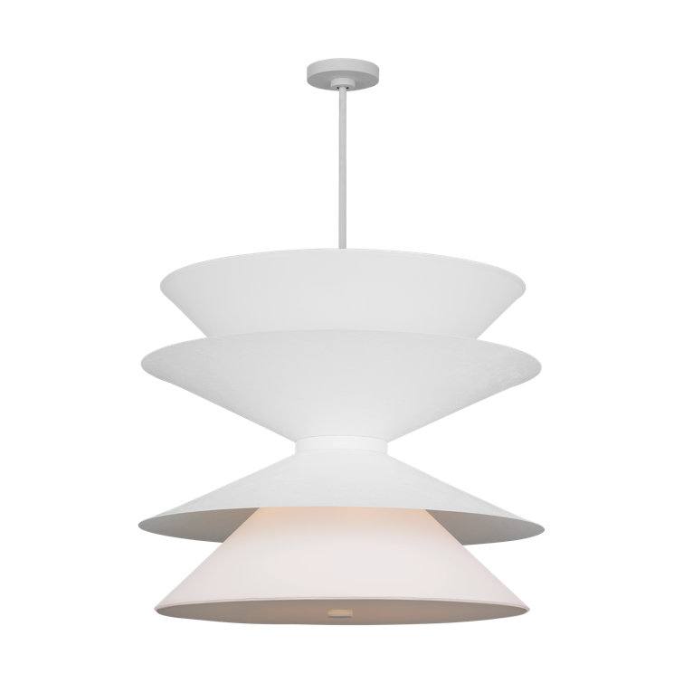 Chambord Extra Large White Cast Plaster Pendant Light