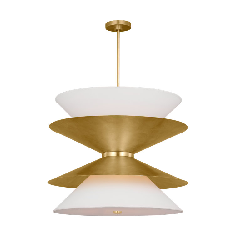 Gilded Glass and Gold 24" Indoor Pendant Light