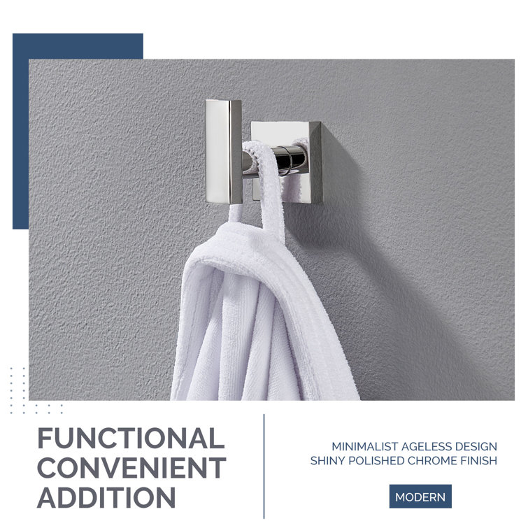 Polished Chrome Stainless Steel Wall Mounted Towel Hook