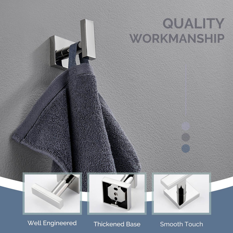 Polished Chrome Stainless Steel Wall Mounted Towel Hook