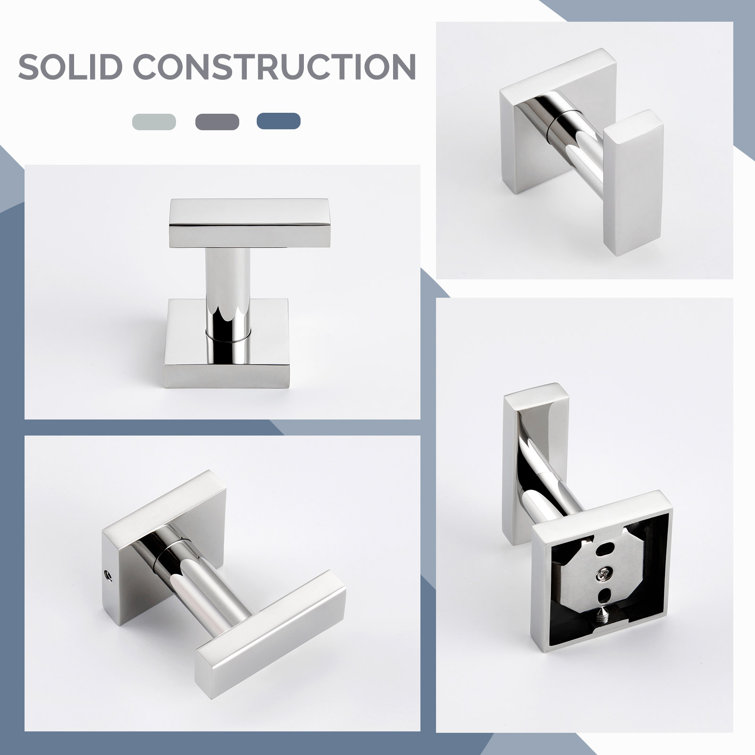 Polished Chrome Stainless Steel Wall Mounted Towel Hook