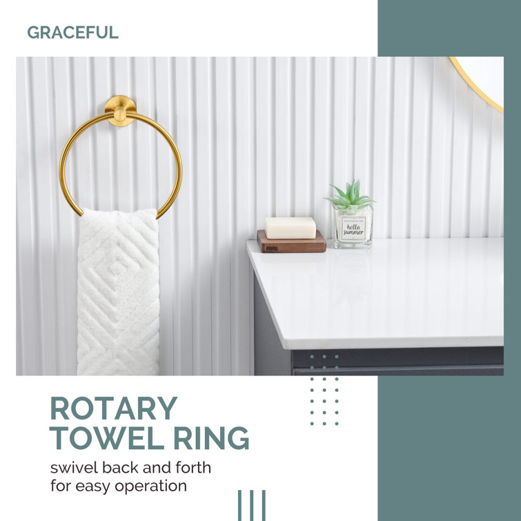 Brushed Gold Stainless Steel 4-Piece Bathroom Hardware Set