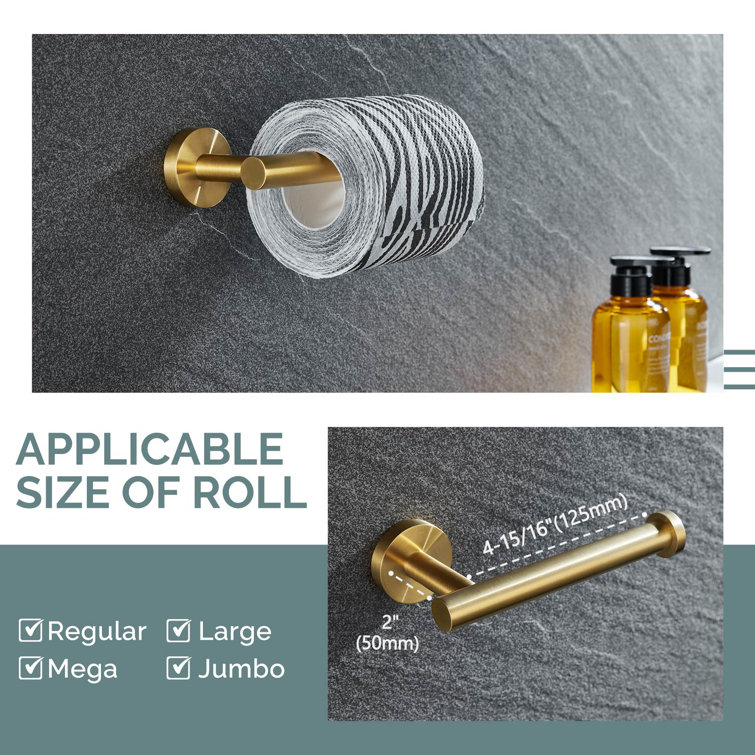 Brushed Gold Stainless Steel 4-Piece Bathroom Hardware Set