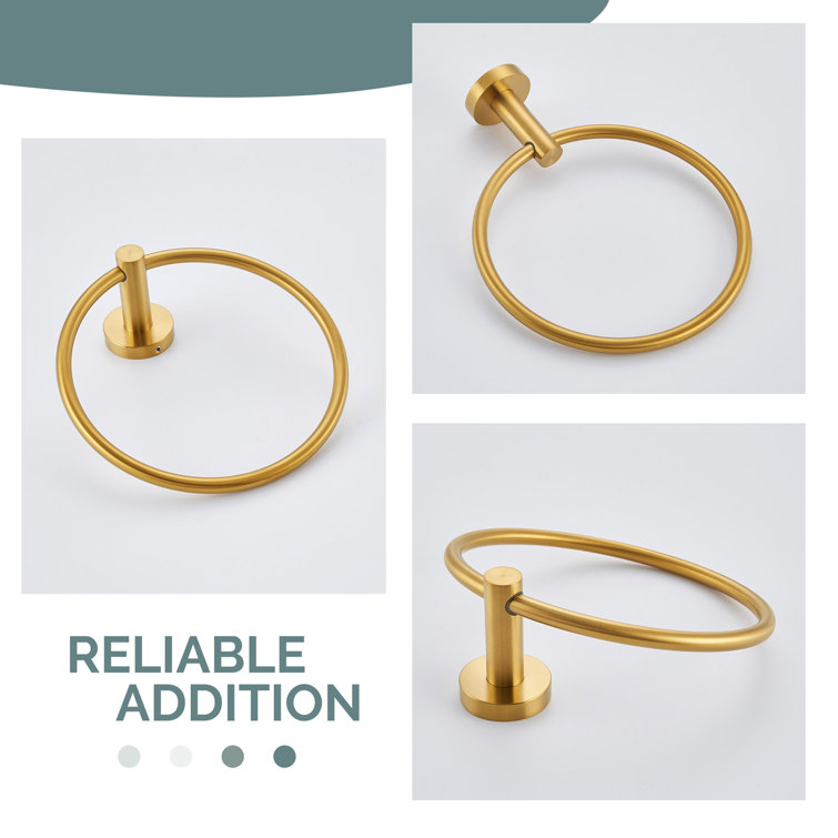 Brushed Gold Stainless Steel 4-Piece Bathroom Hardware Set
