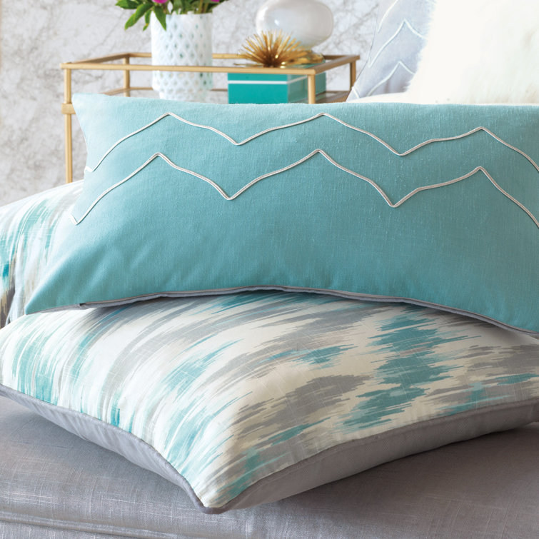 Eloise Square Cotton Throw Pillow with Zipper Closure