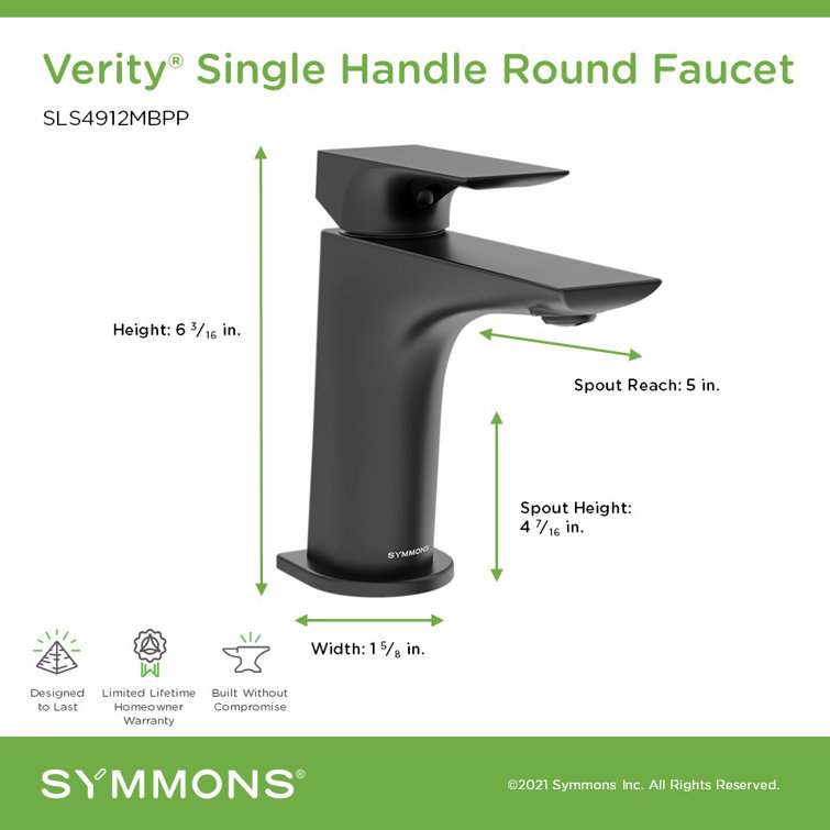 Matte Black Solid Brass Single-Handle Bathroom Faucet with Push Pop Drain