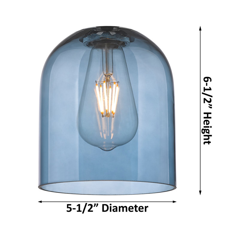 Black Antique Brass Sconce with Princess Blue Glass Shade