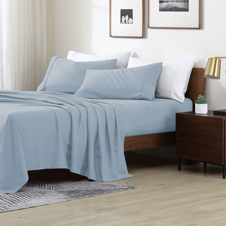 Twin Blue Fog Ultra Soft Microfiber Bedding Sheet Set