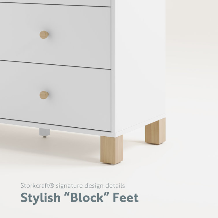 White Pine 3-Drawer Combo Dresser with Driftwood Accents