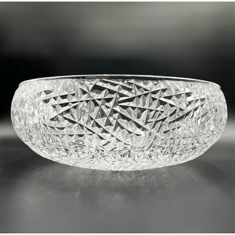 Moonshell 17" Clear Tempered Glass Circular Vessel Sink