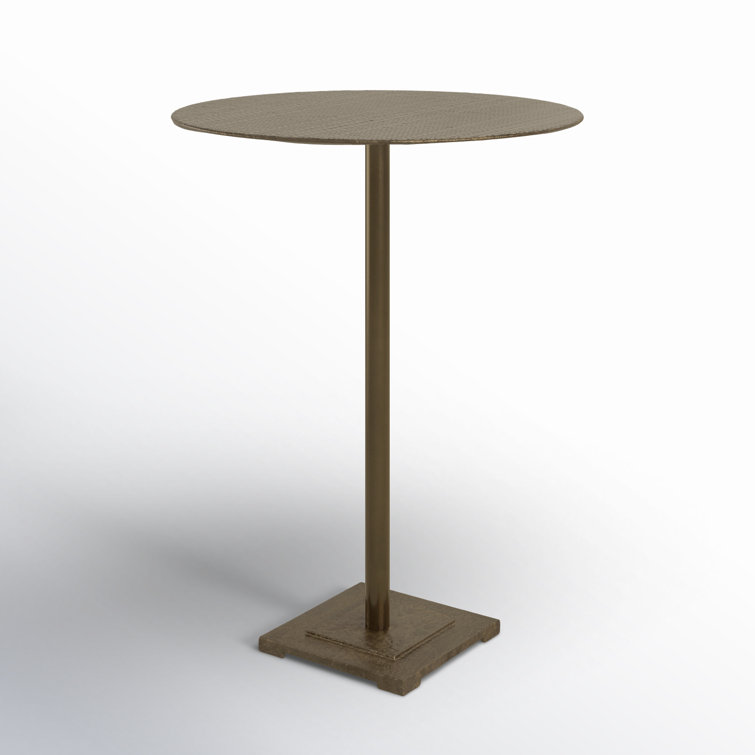 Gold Round Contemporary Bar Height Dining Table
