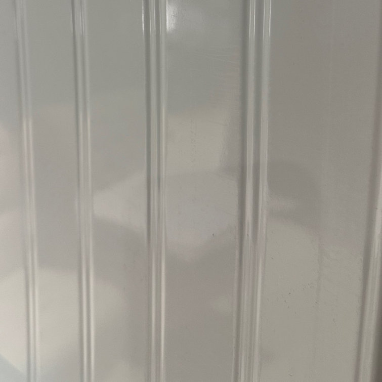 Gloss White Faux Tin Beadboard Wainscoting Panels, 4ft x 8ft, Pack of 3