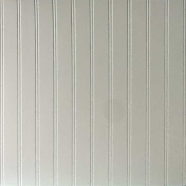 Gloss White Faux Tin Beadboard Wainscoting Panels, 4ft x 8ft, Pack of 3
