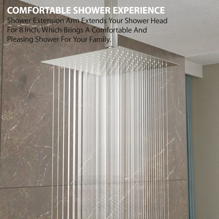 Brushed Nickel Ceiling Mount Straight Shower Arm