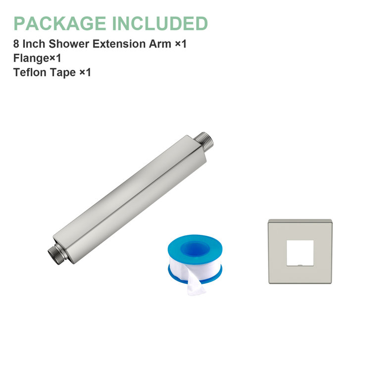 Brushed Nickel Ceiling Mount Straight Shower Arm