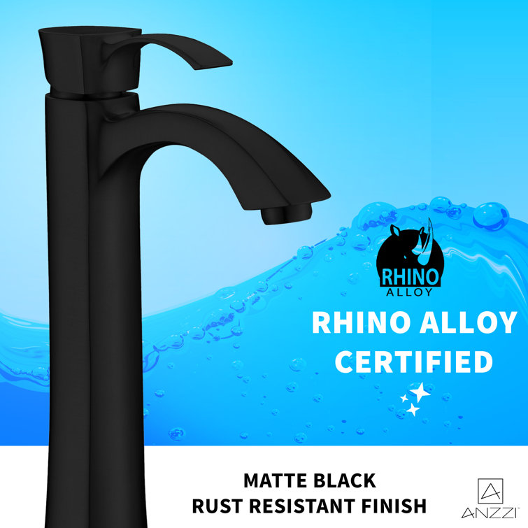 Harmony Single-Handle Vessel Bathroom Faucet in Matte Black