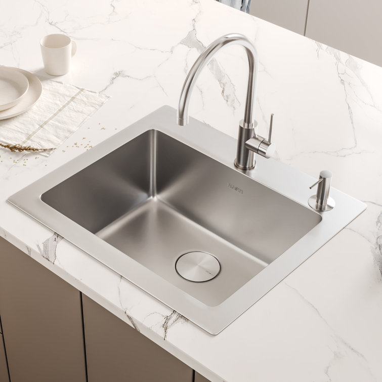 Ruvati 28" Stainless Steel Drop-In Single Bowl Kitchen Sink