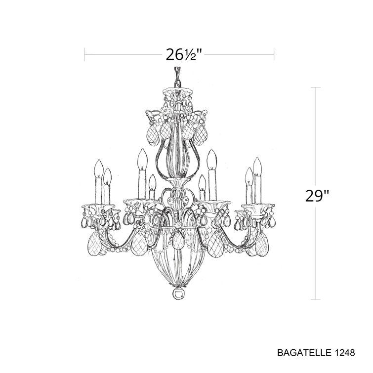 Elegant Antique Silver 11-Light Chandelier with Heritage Crystal