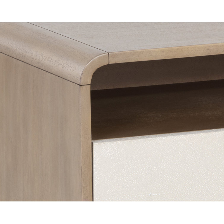 Kayden Transitional Brown and Cream 2-Drawer Nightstand