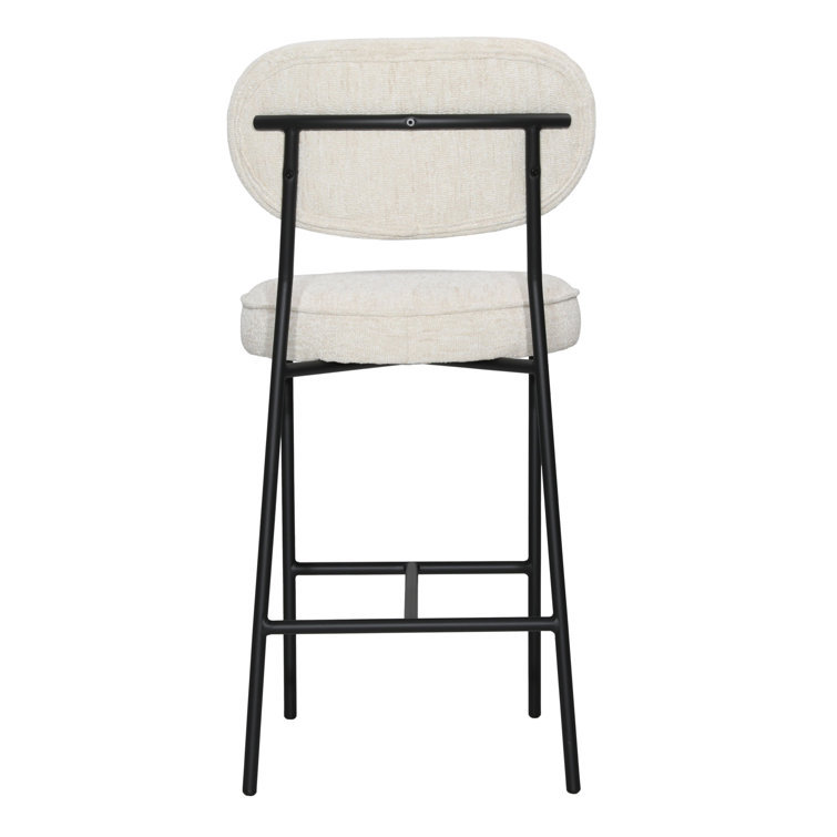 McKinley Beige and Black Metal Counter Stool