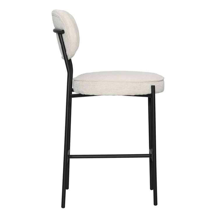 McKinley Beige and Black Metal Counter Stool