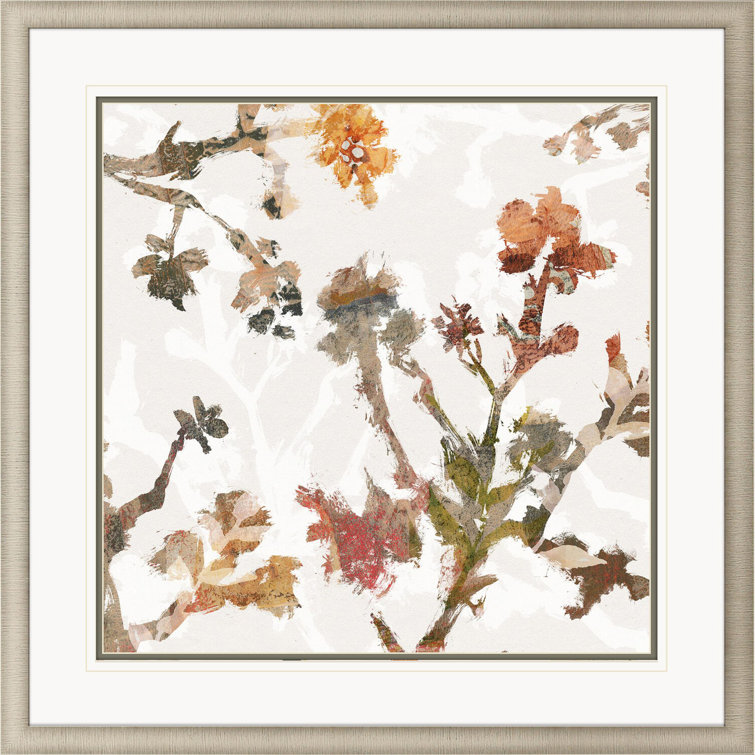 Sarah Lang Desert Floral II Print with Champagne Gold Frame