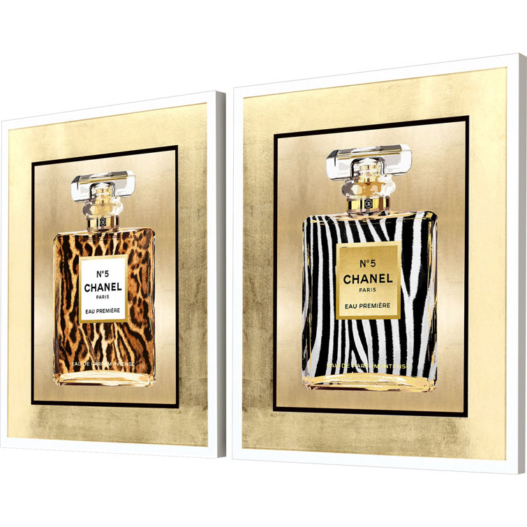 Wild Perfume II Set of 2 Lacquered White Wood Framed Prints