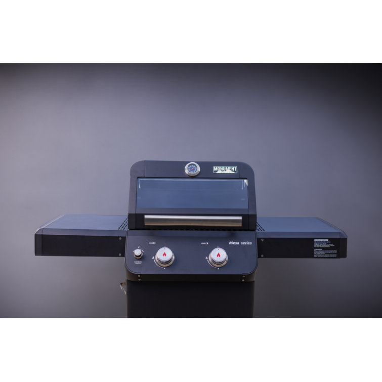 Mesa Black 2-Burner Stainless Steel Propane Gas Grill with LED Controls