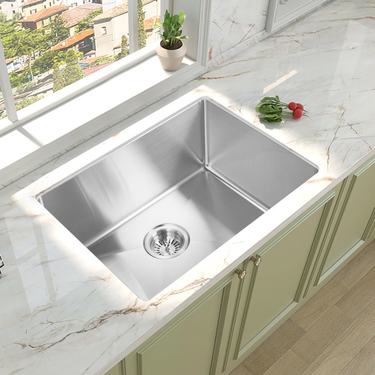 21.88" L x 17.19" W Stainless Steel Undermount Kitchen Sink