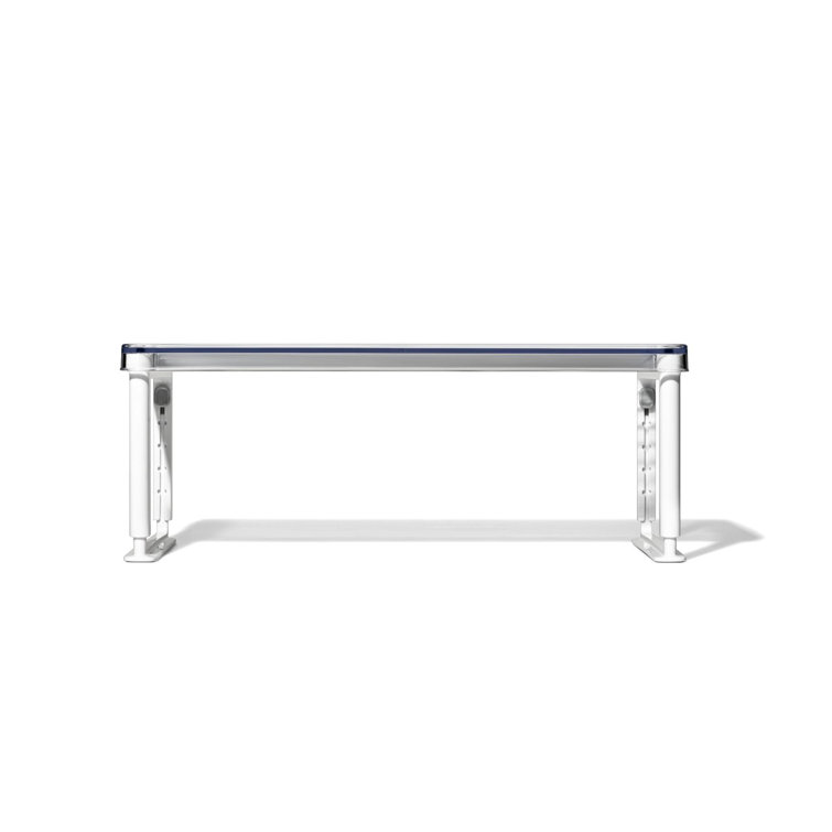 Clear Adjustable Refrigerator Shelf Riser with Non-Slip Feet