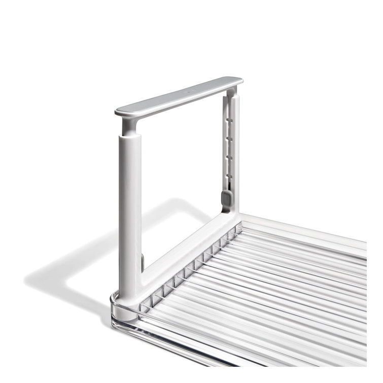 Clear Adjustable Refrigerator Shelf Riser with Non-Slip Feet