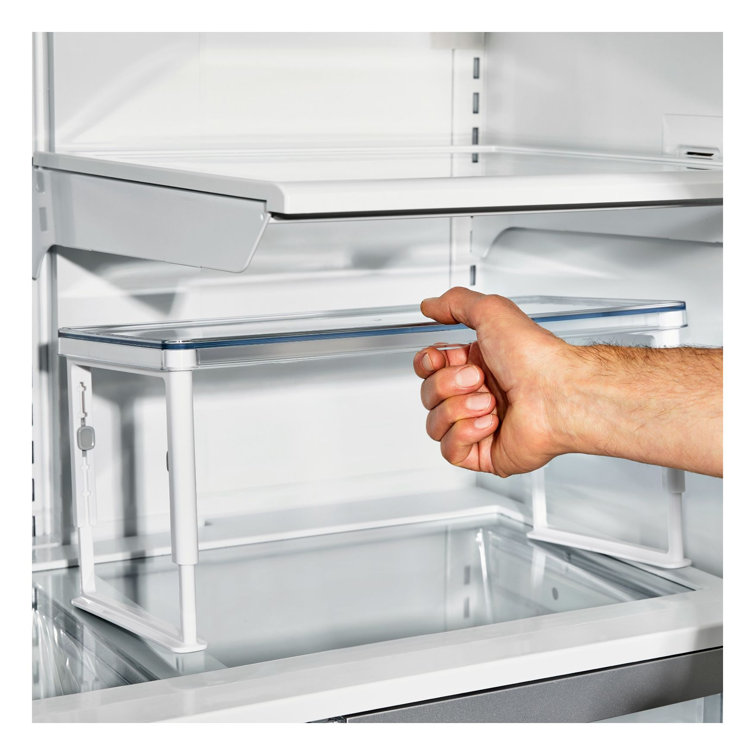 Clear Adjustable Refrigerator Shelf Riser with Non-Slip Feet