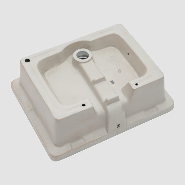 19.75'' White Ceramic Rectangular Undermount Bathroom Sink