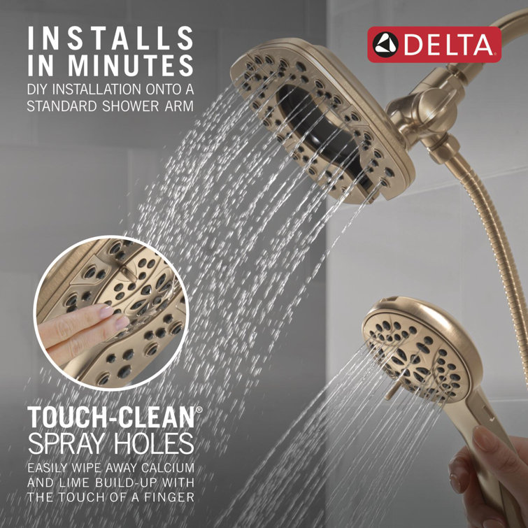 Champagne Bronze Dual Shower Head with Handheld Spray