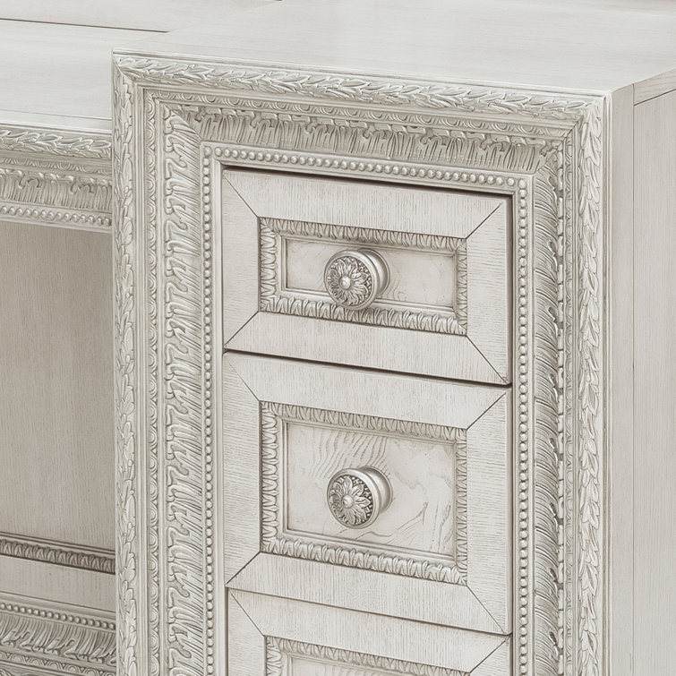 Camila Cream Transitional Vanity with Bench