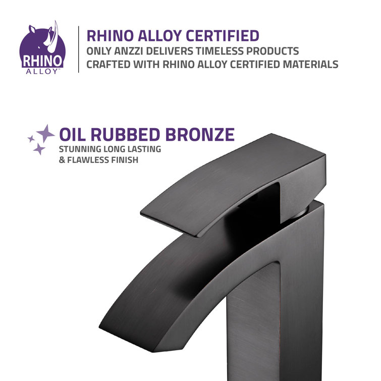 Revere Modern Oil-Rubbed Bronze Single-Handle Low-Arc Bathroom Faucet