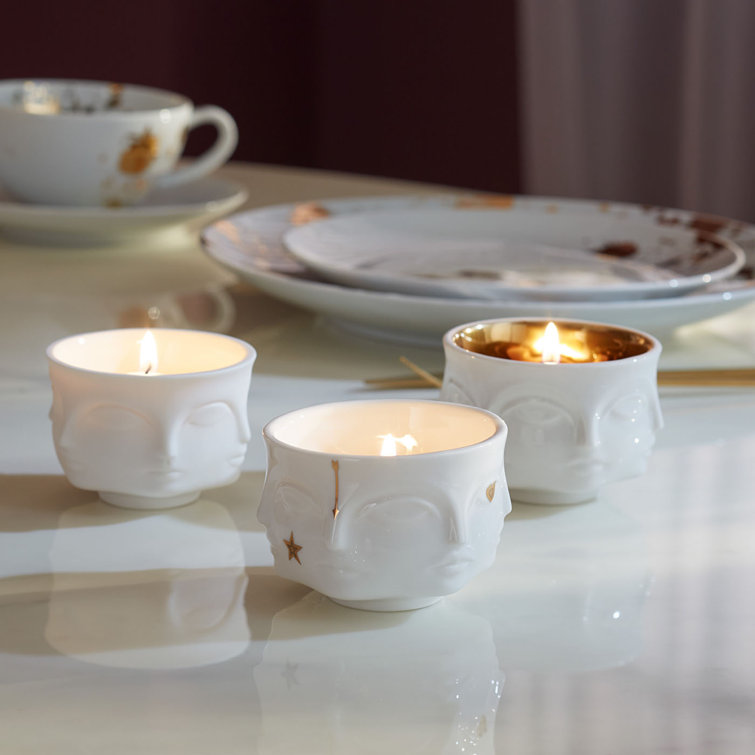 White Porcelain Muse Votive Candle Holder