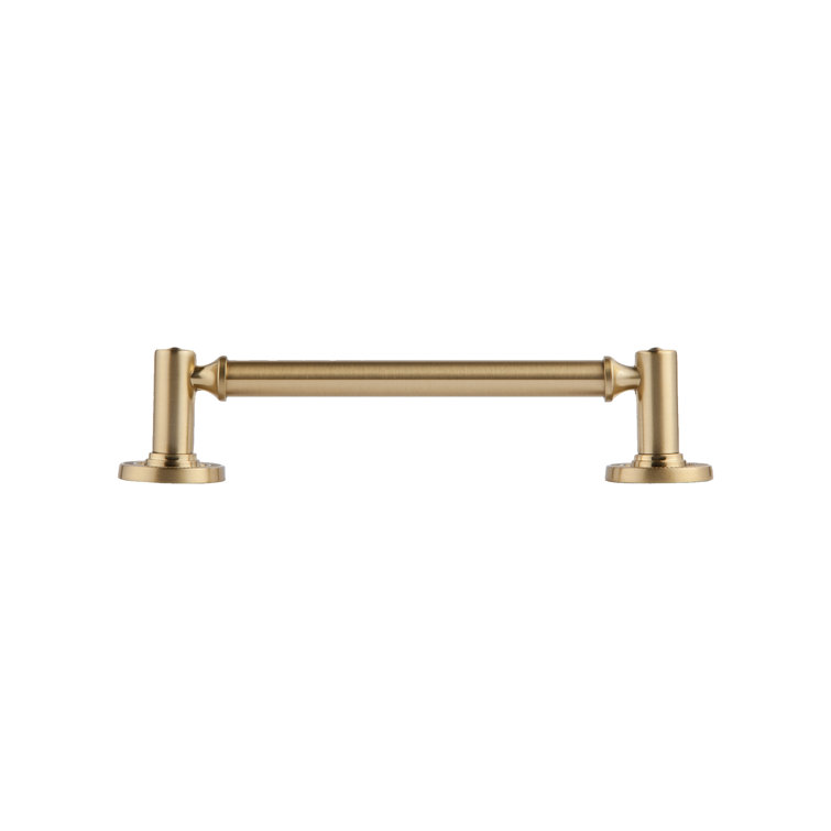 Minted 5-Inch Satin Brass Cylindrical Drawer Pull