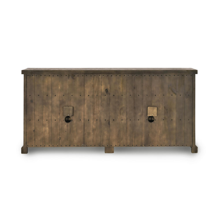 Quincy Reclaimed Pine 4-Drawer 4-Door Desert Grey Sideboard