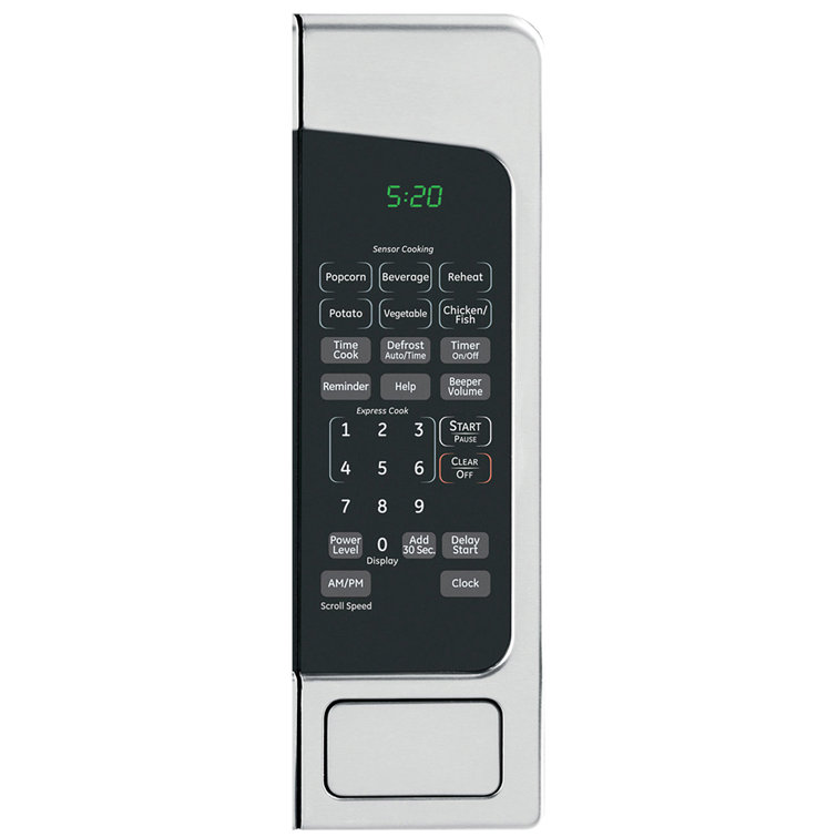 GE 2.0 Cu. Ft. Stainless Steel Black Countertop Microwave Oven